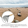 thumbnail image 2 of 1pc Stainless Steel Clam Rake with Net for Oyster Shell Digging Tool, 2 of 6