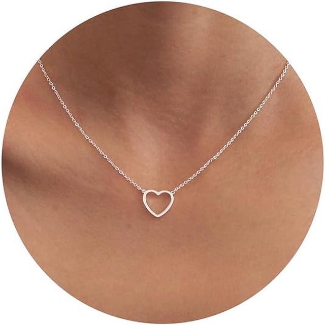 Lindo collar de corazón pequeño corazón colgante gargantilla collares pequeño amor