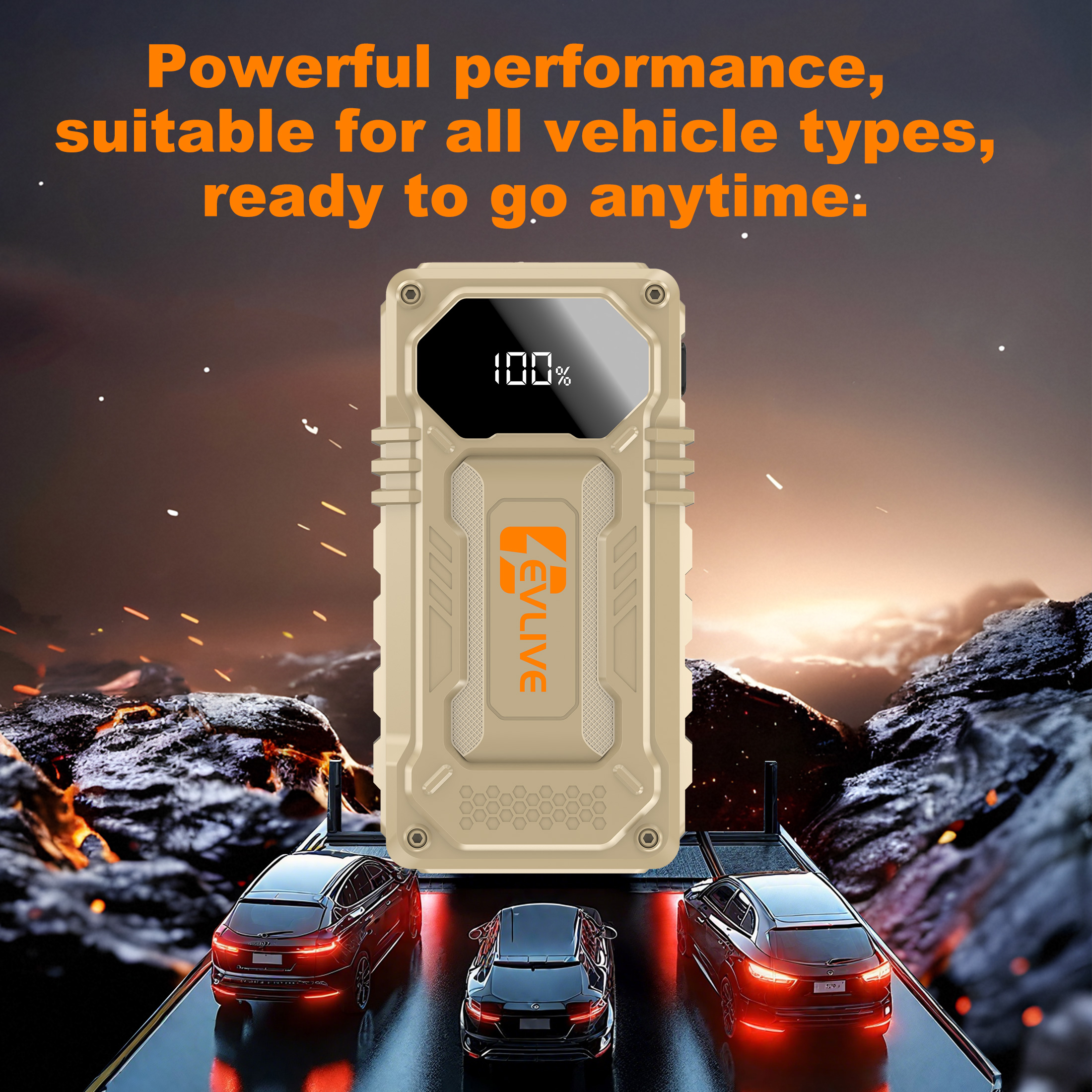 EVLIVE 2000A Peak Car Jump Starter with Power Bank,Portable Battery Booster Pack with USB Charger & LED Flashlight for Emergency Car, Truck, SUV