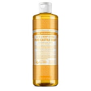 Dr. Bronner's - Savon liquide Pure-Castile (Agrumes, 16 onces) - Fabriqué avec des huiles biologiques, 18-en-1 Utilisations : Visage, corps, cheveux, blanchisserie, animaux domestiques et vaisselle