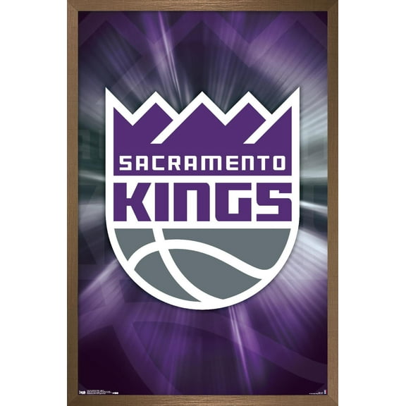 NBA Sacramento Kings - Logo 16 Wall Poster, 14.725" x 22.375", Framed