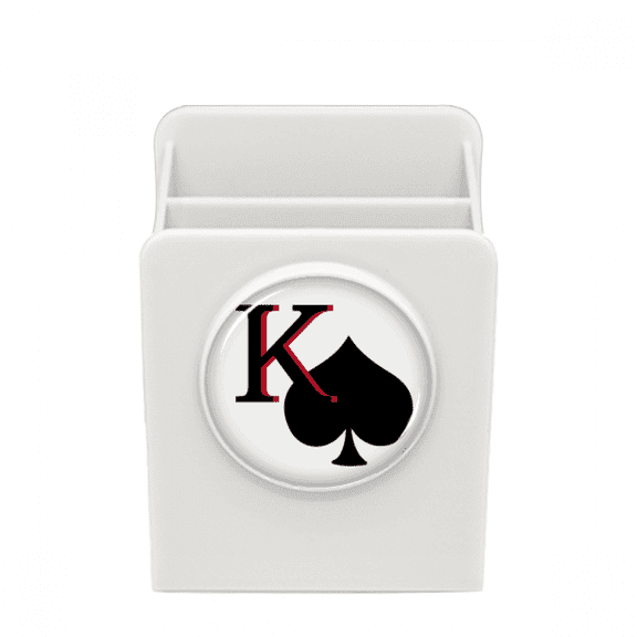 Peace King Spade K Poker Desk Pencil Holder Cup Pen Organizer