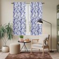 thumbnail image 6 of Purple Flower Pattern Kitchen Curtains 63 Inch Length, Vintage Floral Botanical Simple Tiers Curtains for Living Room Berdoom Bathroom, Light Filtering Drapes Window Treatment 2 Panels 42"Wx63"L, 6 of 8