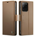 thumbnail image 2 of CaseMe Leather For Samsung Galaxy S20 Ultra 5G Wallet Case with RFID Blocking, For Samsung Galaxy S20 Ultra 5G Case Wallet for Women Men Card Holder Magnetic Clasp Kickstand Folio Case,Brown, 2 of 12