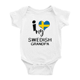 thumbnail image 1 of J'aime Mon Grand-Papa Suédois Drapeau de la Suède Justaucorps pour Bébé, 1 of 5