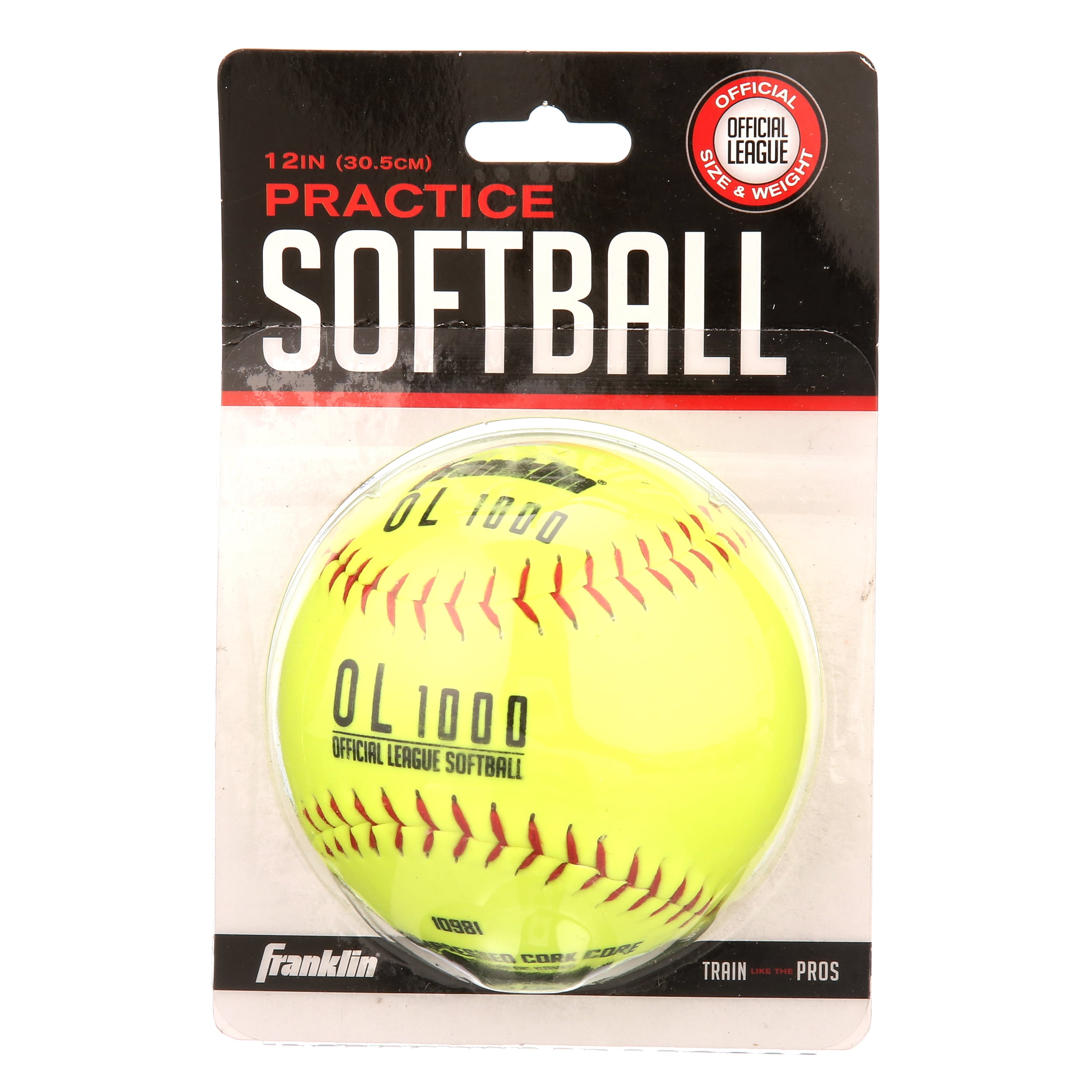 (4 pack) Franklin Sports 12\" Official League Softball - Official Size & Weight