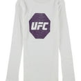 thumbnail image 4 of UFC Womens Distressed Logo Graphic T-Shirt, White, Small, 4 of 4