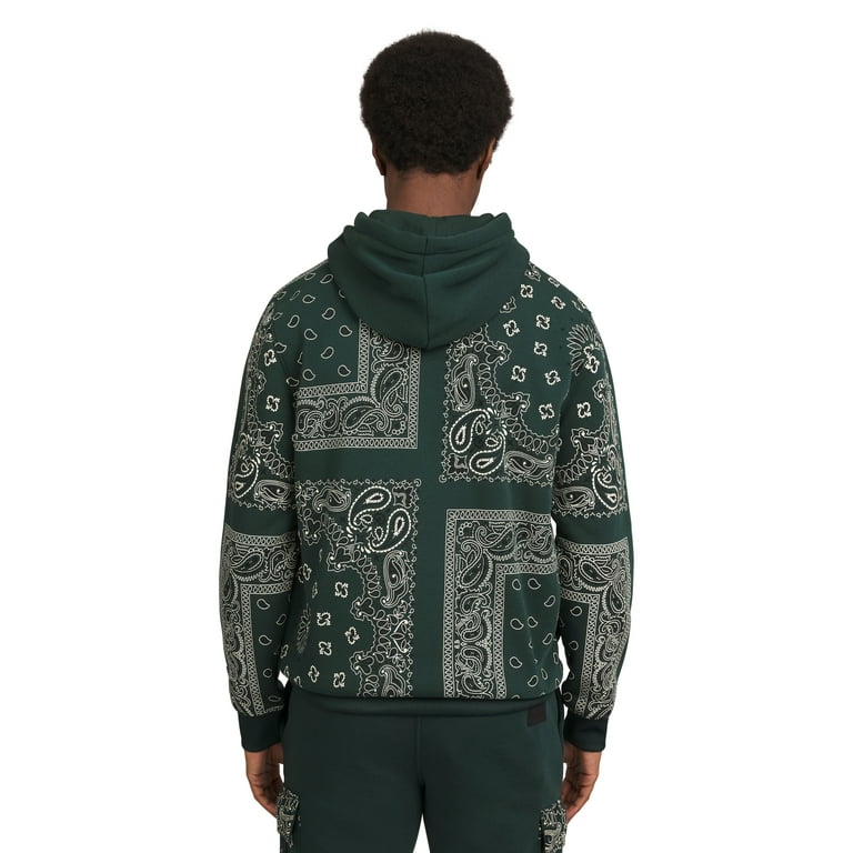 Dogg Supply Men s Women s Big Men s Paisley Long Sleeve Pullover Hoodie Sizes XS 3XL Walmart