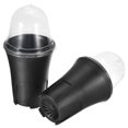 thumbnail image 1 of Uxcell 4" Round Nursery Pot Plastic Flower Plant Container with Cover 3 Pack Black, 1 of 1