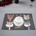 thumbnail image 2 of MKHERT Hipster Cats Kittens Different Breeds Placemats Table Mats for Dining Room Kitchen Table Decoration 12x18 inch,Set of 6, 2 of 4