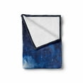 thumbnail image 2 of Night Soft Flannel Fleece Throw Blanket, Heavenly Majestic Galaxy View Falling Stars Celestial Cosmos, Cozy Plush for Indoor and Outdoor Use, 60" x 80", Navy Blue White Indigo, by Ambesonne, 2 of 6