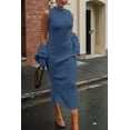 thumbnail image 3 of Conjunto de 2 Piezas para Mujer PRETTYGARDEN Vestido de Punto y Cárdigan XL Azul, 3 of 7