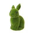 thumbnail image 2 of Verde Decoración de Pascua Simulación de la escultura de conejo Realista Lindo patio de boda Decoración al aire libre Ornamento de patio 13CMX18CMX21CM, 2 of 8
