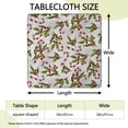 thumbnail image 2 of White Christmas Candy Cane Pattern Square Fitted Tablecloth with Elastic Edge,Square Table Cover,Washable Elastic Table Cover for Home Kitchen Party Decor 36"x36", 2 of 6