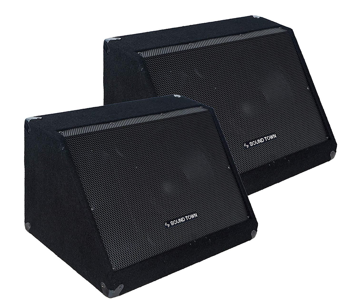 Sound Town 2Pack 12" 1000W Passive DJ PA Stage Floor Monitor Pro Audio