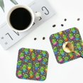 thumbnail image 4 of Fuzoiu Cactus In Pots Print Leather Coasters Set,Drink Coasters Set of 4,for Tabletop Protection, Durable PVC Coasters,Home Décor and Housewarming Gift-Square, 4 of 6