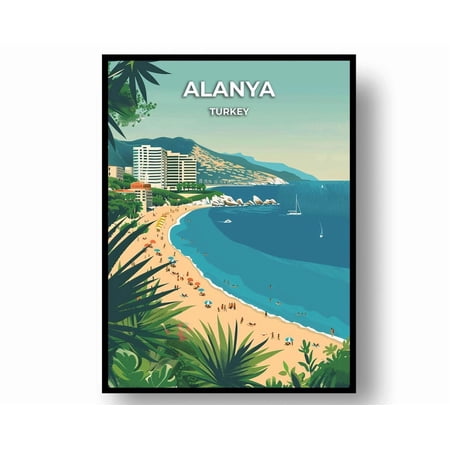 Alanya Travel Poster Turkey Wall Art