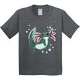 thumbnail image 3 of Inktastic Cute Axolotl Swimming with Bubbles Youth T-Shirt, 3 of 5