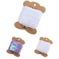 thumbnail image 1 of 1 Roll Sequin Trim Glossy Cuttable 10 Yard Sewing Crafts Sequin DIY Ribbon Cloth Accessory, 1 of 8