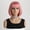 Pink, variant on Nonivsa 12-Inch Women's Pink Synthetic Bob Wig with Blunt Bangs, Short Straight Full-Coverage Wig for Cosplay, Costume Parties and Daily Wear