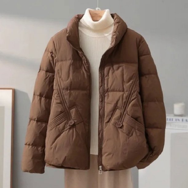 Parkas de manga larga Chaqueta corta y holgada para mujer Chaqueta de manga larga Abrigo para mujer