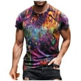 thumbnail image 1 of T-Shirt pour Hommes Été Décontracté Imprimé 3D Manches Courtes Col Rond T-Shirt Blouse, 1 of 3