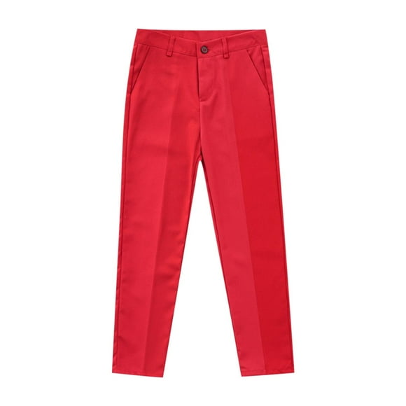 Pantalon Chino Uniforme Scolaire pour Garçons, Pantalon Habillé Extensible pour la Classe Grands Enfants 4-16 Ans