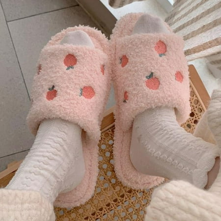 

CoCopeaunt Women Plush Slippers Household Cute Girl Ventricular Cotton Slippers Fashion New Autumn and Winter Warm Home Floor Fur Slippers