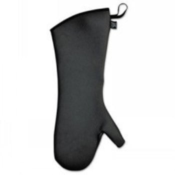 san jamar ucmx17bk textured neoprene oven mitt with webguard, 17" length, black