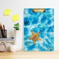 thumbnail image 5 of FMSHPON Starfish Wave Clipboard Hardboard Wood Nursing Clip Board and Pull for Standard A4 Letter 13x9 inches, 5 of 7
