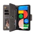 thumbnail image 2 of Case for Google Pixel 4A 5G Magnetic Leather Zipper Wallet Cover Card Holder, 2 of 5