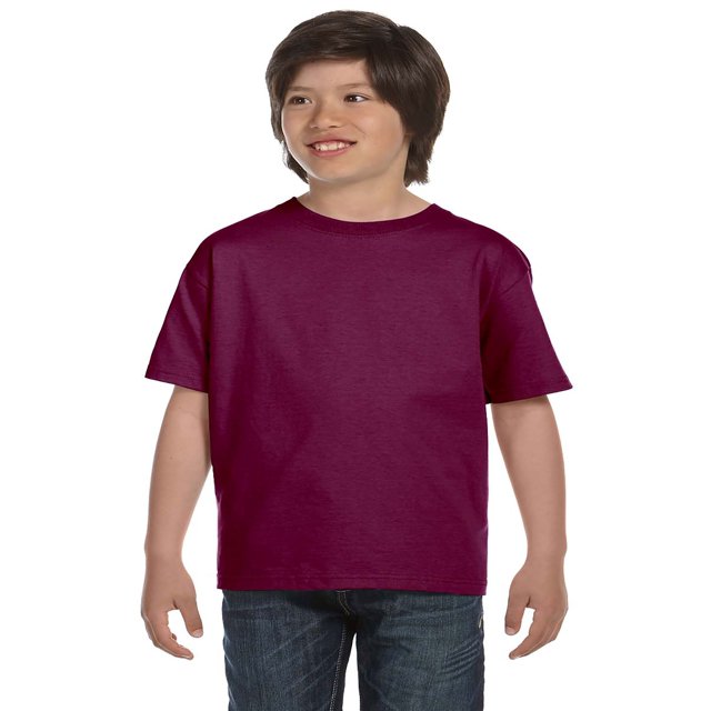 Hanes T-Shirt Col Rond ComfortSoft Sans Étiquette pour Garçons, Style 5480