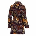 thumbnail image 2 of Vintage Dragon Flower Pattern Women Bathrobe One Size Univeral Fits, Dragons Fashion Lightweight Plush Fleece Long Robe For Women, 2 of 3