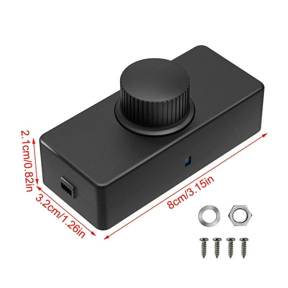 Inline Led Dimmer Switch Built-In Rotary On/Off And Knob Control Dimmer 3-100W