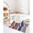 thumbnail image 4 of Modern Bohemian Kitchen Dish Towels for Drying Dishes Set of 3, Minimalist Abstract Boho Paisley Orange Red Waffle Weave Microfiber Hand Tea Bathroom Towels Quick Dry & Absorbent Towel 12x12, 4 of 7