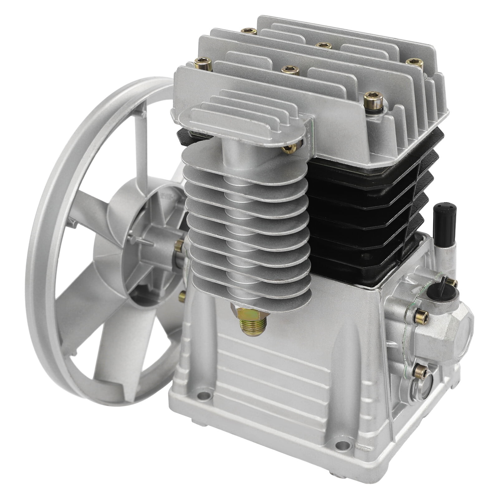 Air Compressor Pump, Industrial 2HP 2.2KW 250L/min Air Compressor, Twin Cylinder Piston Pump Air Compressor Head Pump Head