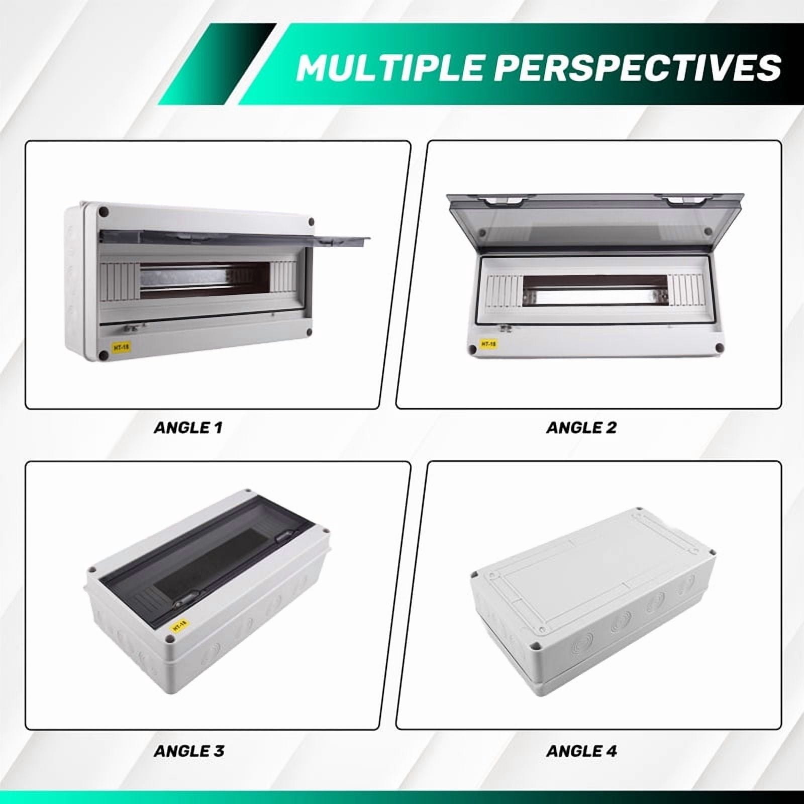 HT Series Junction Box 18WAY IP65 Waterproof Distribution Box Outdoor ABS Electrical with Lock Piece for Circuit Breaker