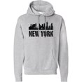 thumbnail image 2 of Inktastic New York Skyline Grunge Adult Hoodie Sweatshirt, 2 of 4