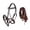 Brown/Teal, variant on Horse Western English Leather Bitless Sidepull Bridle w/ Split Reins 77RS13BK