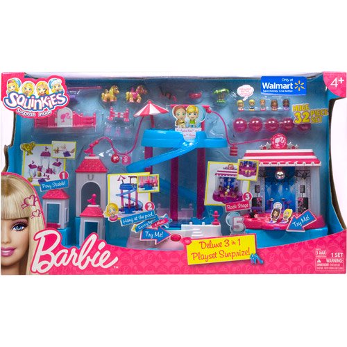 Squinkies Barbie Deluxe 3-in-1 Play Set Surpize - Walmart.com - Walmart.com