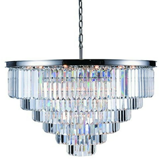 Urban Classic Sydney 33-Light Metal Royal Cut Chandelier in Nickel