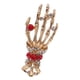 thumbnail image 1 of Broches de mano de Halloween con personalidad punk, broche de ropa de palma de esqueleto vintage Oro, 1 of 8
