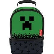Thermos Kids Reusable Dual Compartment Lunch Bag, Minecraft