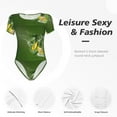 thumbnail image 6 of Daiia Friut Avocado print Women's Crew Neck Short Sleeve Bodysuit Fashion Tops Fit Casual Basic Extender Bodysuit-XX-Large, 6 of 9