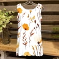 thumbnail image 4 of UPPADA Camisoles d'Été pour Femmes Col Rond Coupe Ample T-Shirts Décontractés Mode Sans Manches Vêtements de Plage Ourlet Fluide Chandails à Enfiler Hauts Plage Boho Vêtements Soldes Femmes Aujourd'hui Liquidation Orange,m, 4 of 5