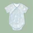 thumbnail image 2 of THDHVS Newborn Casual Outfits,Summer Onesies for Newborn ,Baby Short Sleeve Thin Cotton Abdominal Protection Baby Jumpsuit Summer Newborn Clothes Blue 3-6 Months, 2 of 3