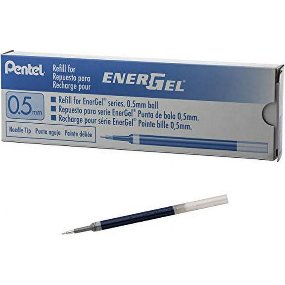Refill Ink - For EnerGel Gel Pen 0.5mm Needle Tip, Fine,Sky Blue Ink (DOZEN)