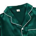 thumbnail image 3 of Little Boys little Girls Button Down Pajamas Kids Solid Long Sleeve Top Long Pant Sleepwear 3-10T, 3 of 7