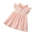 thumbnail image 2 of ROLKFUK Toddler Girl Sundress Dresses, Sleeveless Cute Cotton Floral Summer Dress Pink Size 3T, 2 of 3