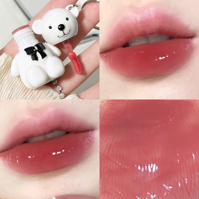 Hot6sl Liquidación de Ahorros de Verano Llavero En Labios Mirror Face White Bear En Cara Lisa y Color En Labios Expuestos En Blanco (1,7 Ml)